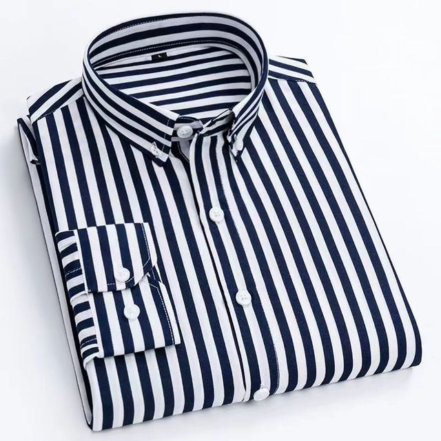 Men's Thin Striped Long-sleeve Shirt