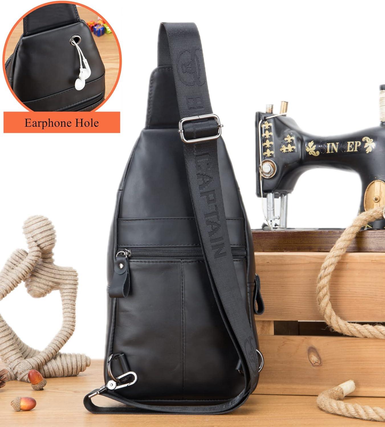 12 Mens Crossbody Leather Sling Bag