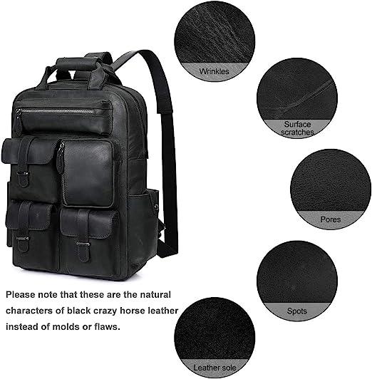 17 Men's Genuine Leather Backpack