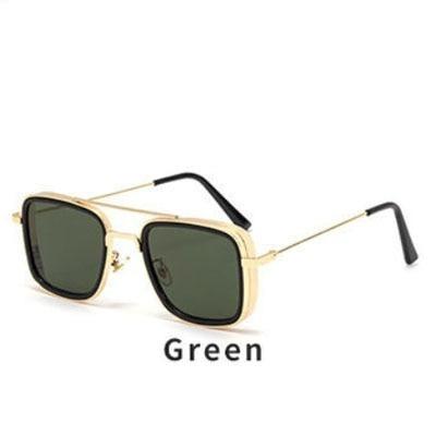 Men's Vintage Steampunk Retro Metal Square Sunglasses