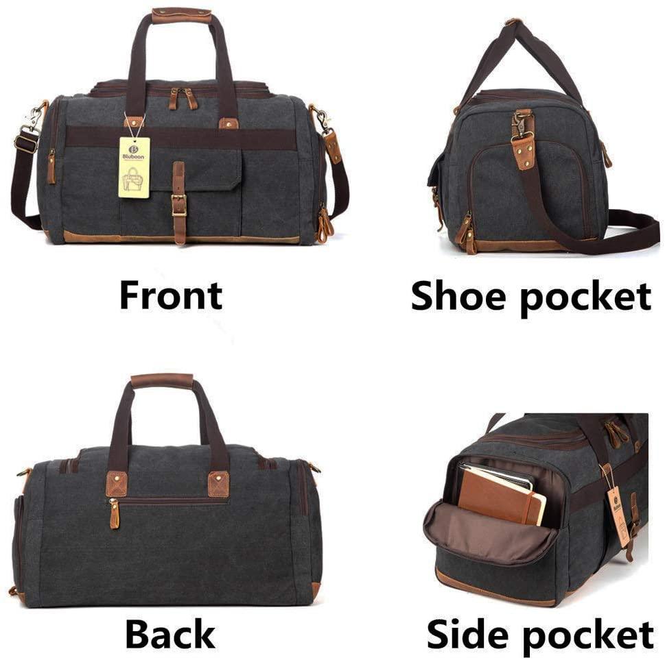 21 Canvas Duffle Bag with Shoe Compartment