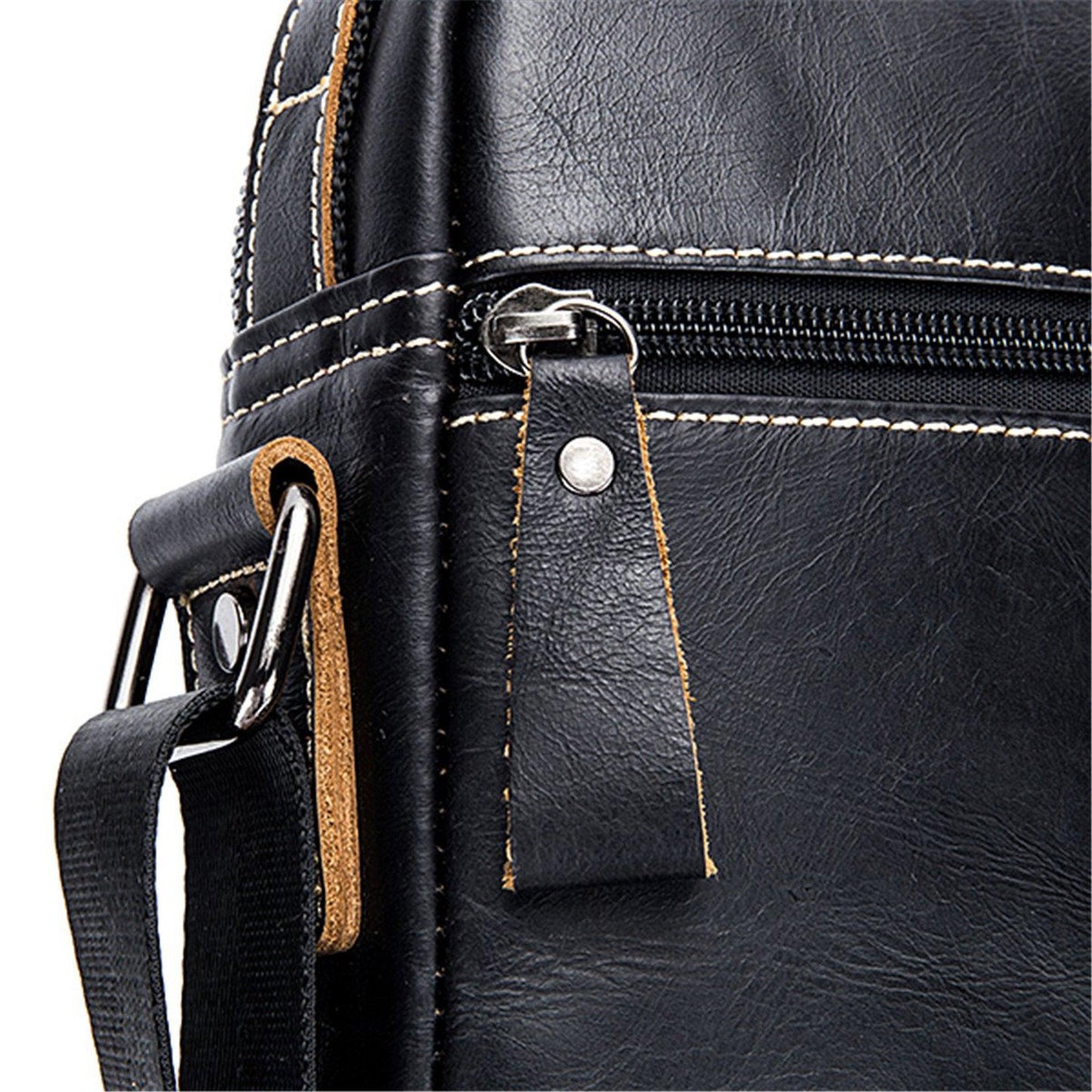 8 Men's Compact Genuine Leather Crossbody Sling Bag