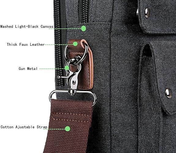 18 Men's Canvas Laptop Messenger Bag