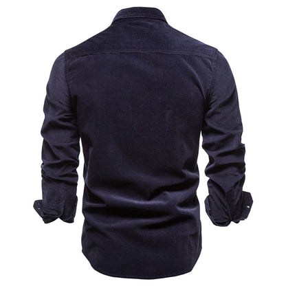 New Single Breasted 100% Cotton Men Shirt Business Casual