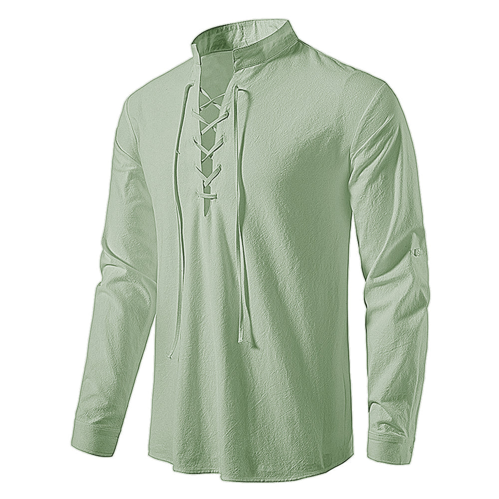 Men's Casual Blouse Cotton Linen Shirt