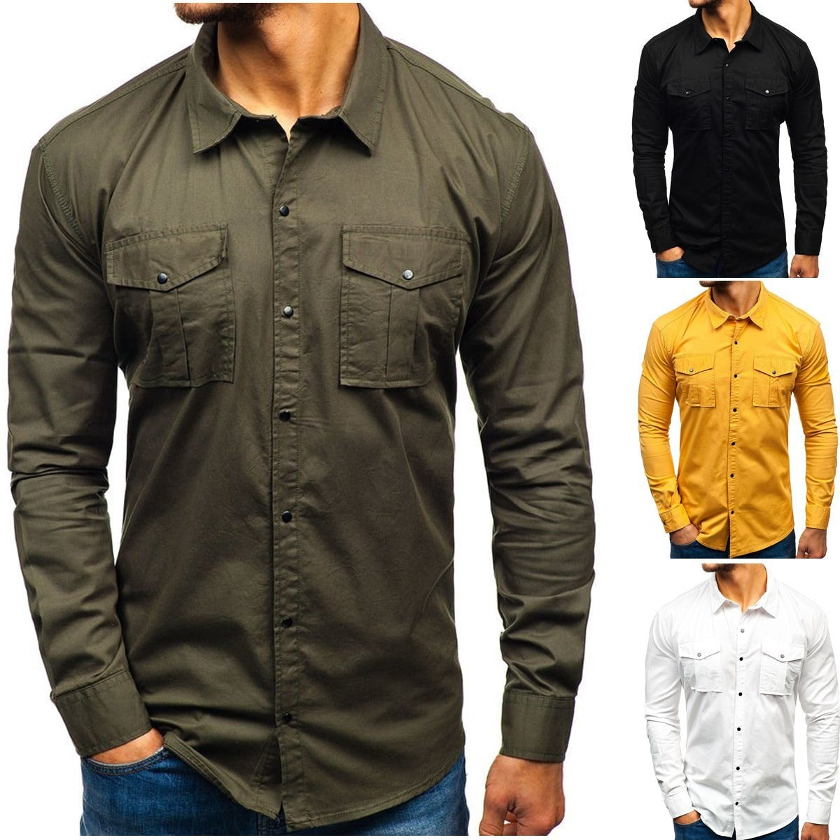 New Single 100% Cotton Men Shirt Business Casual