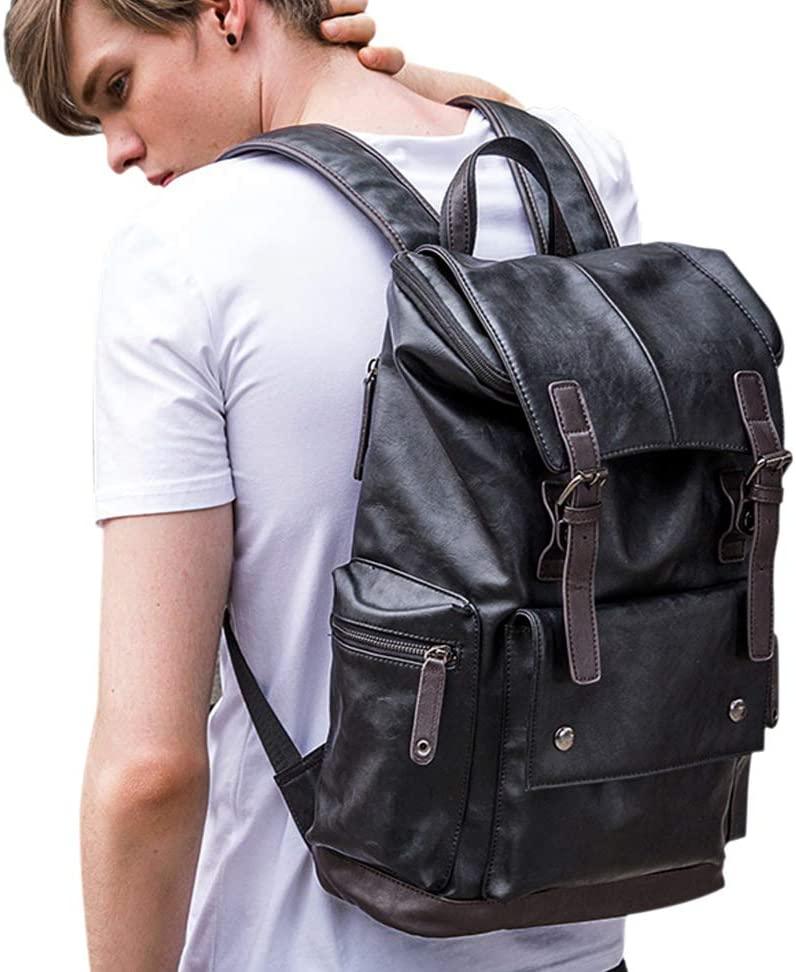 18 Men's Vintage Leather Backpack