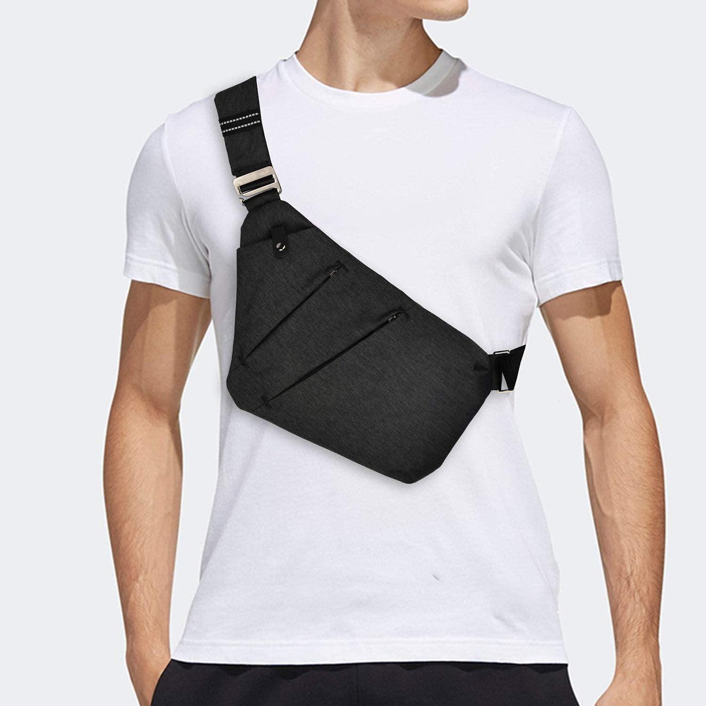 9 Mænds Kompakt Anti-Theft Crossbody Sling Bag 