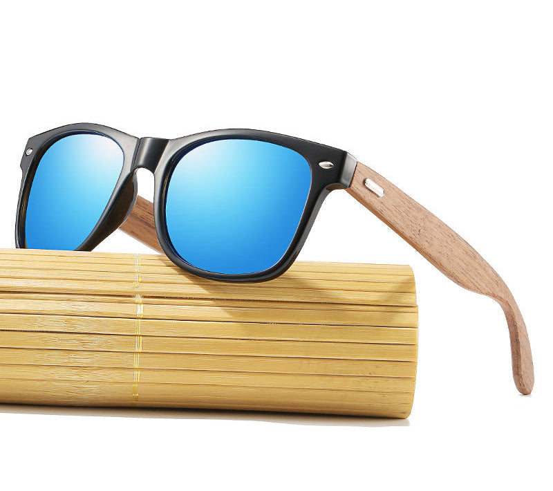 Bamboo Leg Polarized men Classic Square Fashion Retro Sunglasses XY318