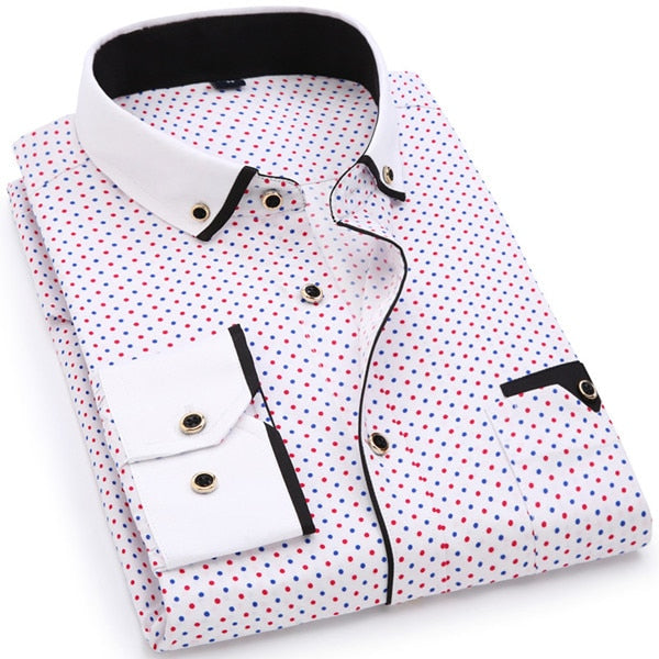 Long Sleeved Slim Fit Male Shirt