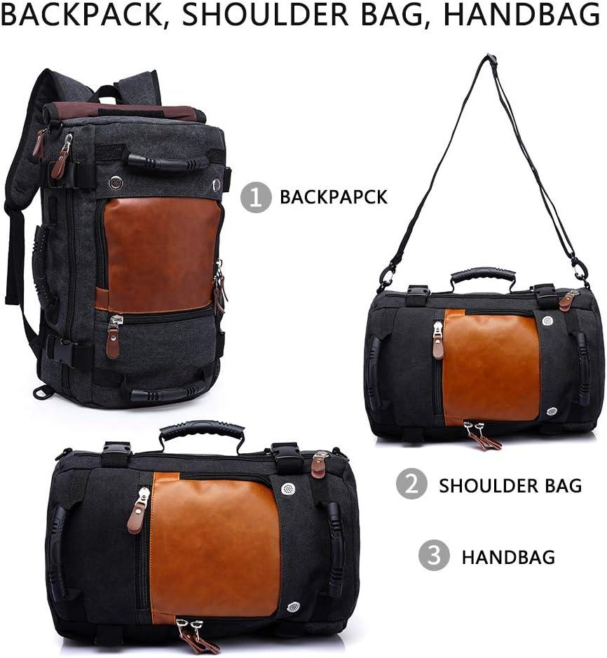 19 Men's Convertible Canvas Travel Backpack