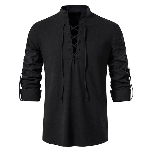 Men's Casual Blouse Cotton Linen Shirt