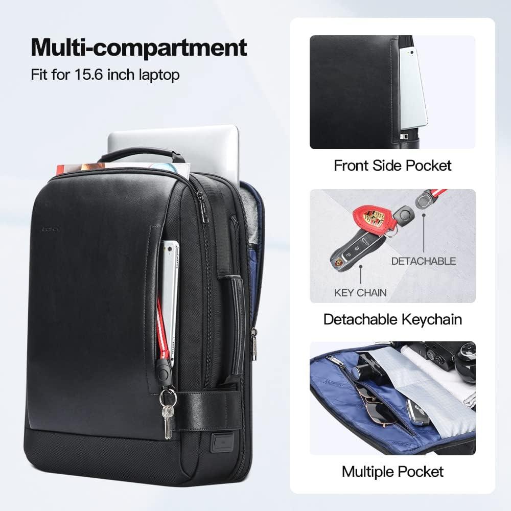 17 Convertible Leather Laptop Backpack