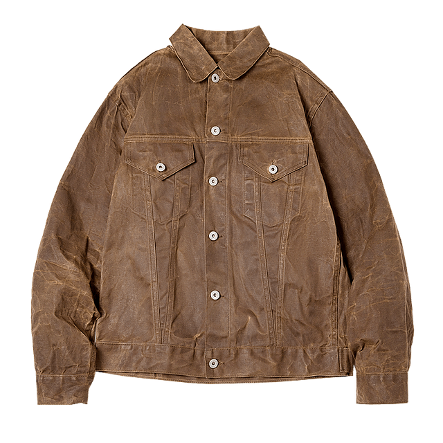 Retro Male Oil Waxed Canvas Coats Cotton Jacket