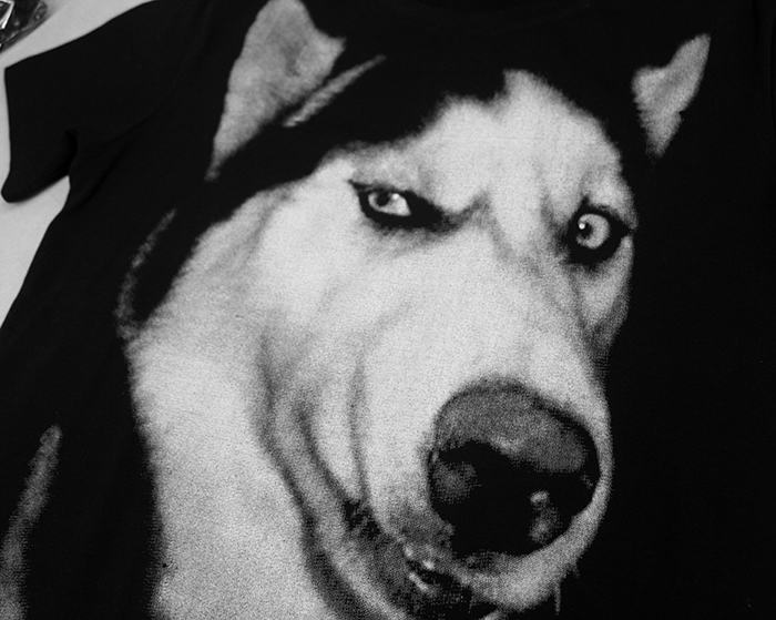 Husky T-shirt Funny than despising eyes doge god annoying dog black short sleeve