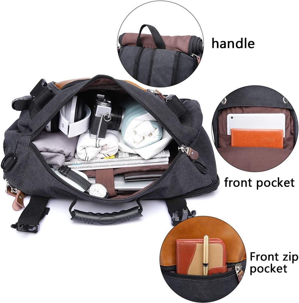 19 Men's Convertible Canvas Travel Backpack