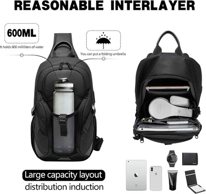 14 Men's Large Capacity Sling Bag