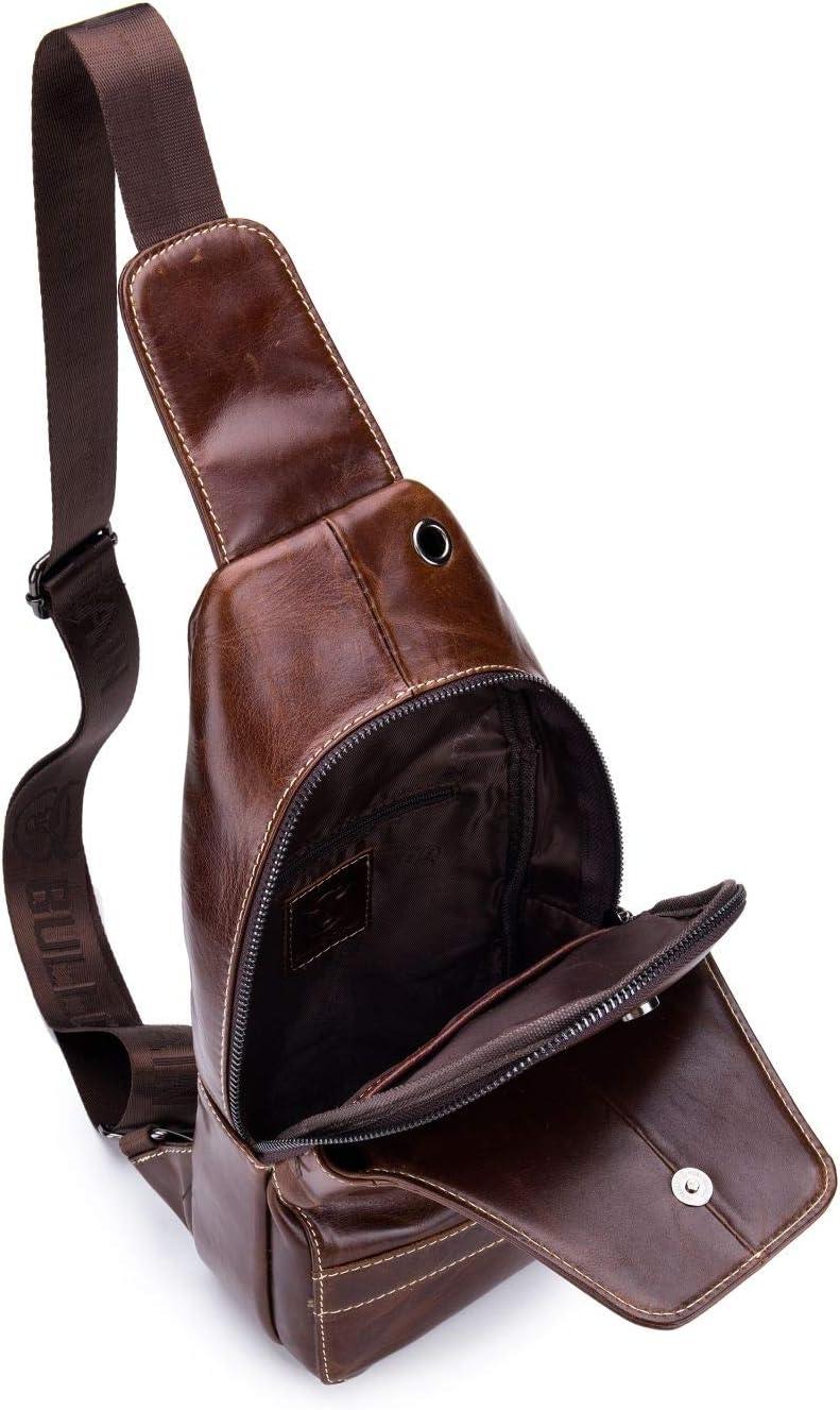 11 Men's Leather Business Crossbody Sling Bag