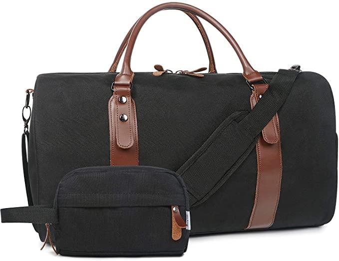 21 Canvas Travel Duffel Bag with Shoe Compartment