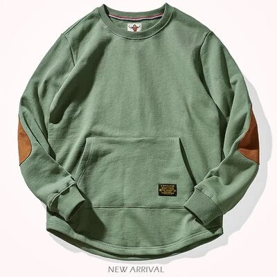 Retro Heavyweight Velvet Kangaroo Pocket Sweatshirts