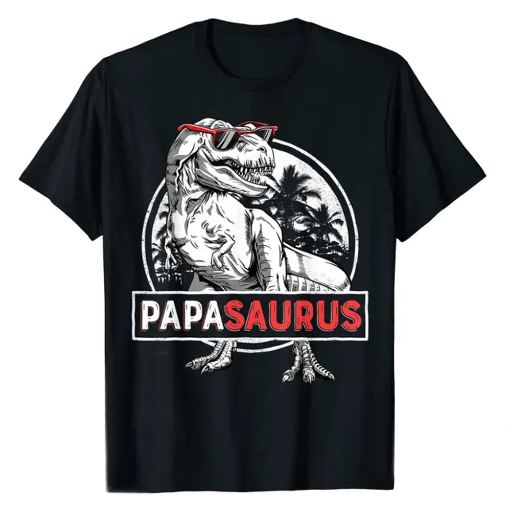 Papa Saurus Dinosaur T-shirt 