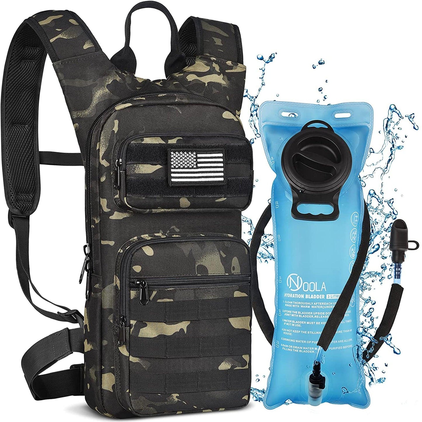 18 Men's MOLLE Tactical Hydration Backpack