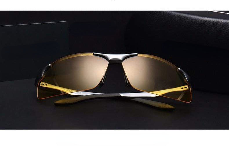 2020 Aluminum Magnesium Men Sunglasses Polarized Sports Driving Night Vision Goggles Sunglass Fishing UV400 Rimless Sun Glasses