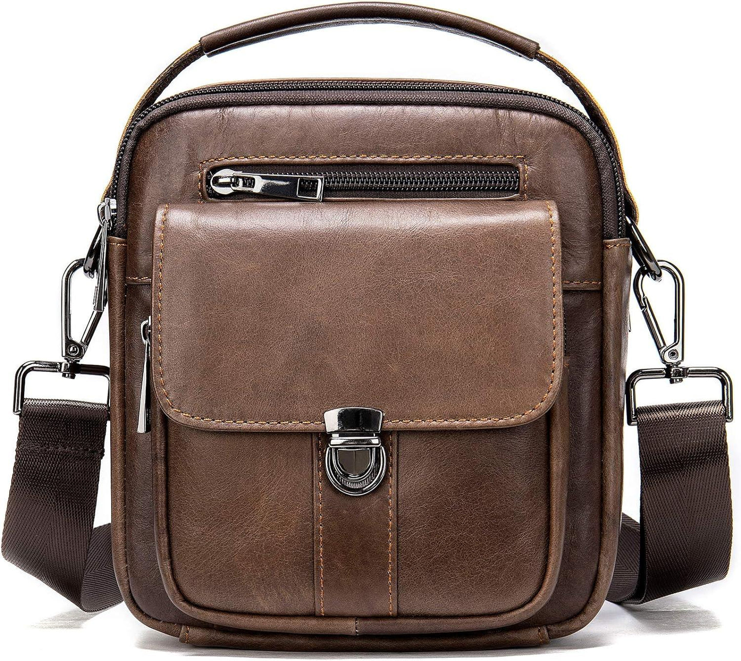 8 Men's Leather Mini Crossbody Sling Bag