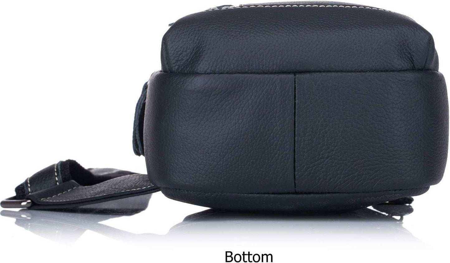 12 Men's Leather Crossbody Chest Bag