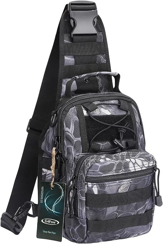 9 Men's MOLLE 4-Way Carrying Tactical Crossbody Sling Bag