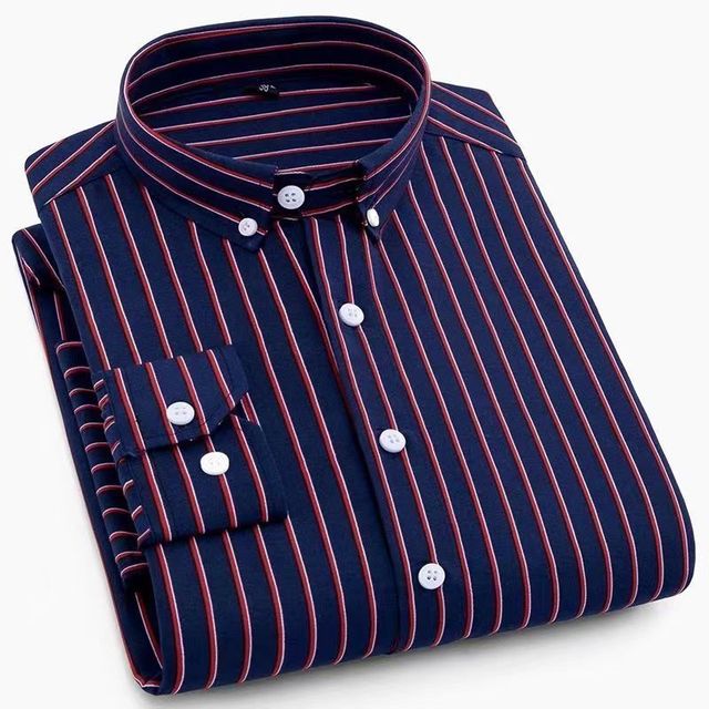 Men's Thin Striped Long-sleeve Shirt