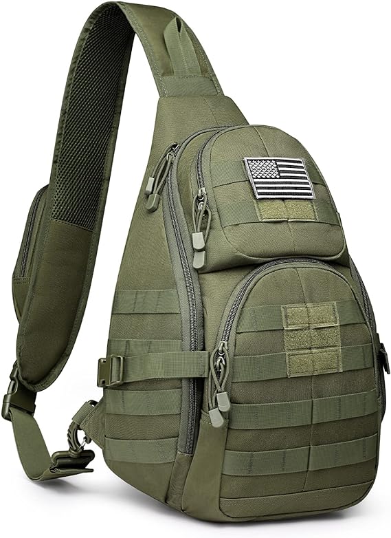 13 Men's MOLLE Tactical Rover Shoulder Crossbody Sling Bag