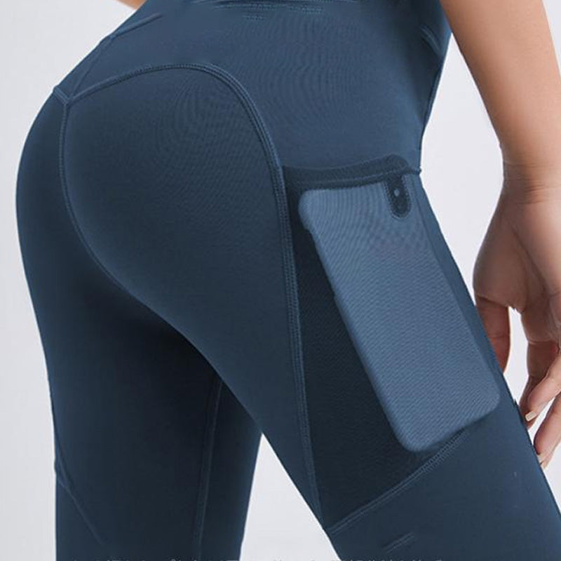 High Waisted Butt Lifting Tummy Control Side Pocket Shaping Training Leggings🔥