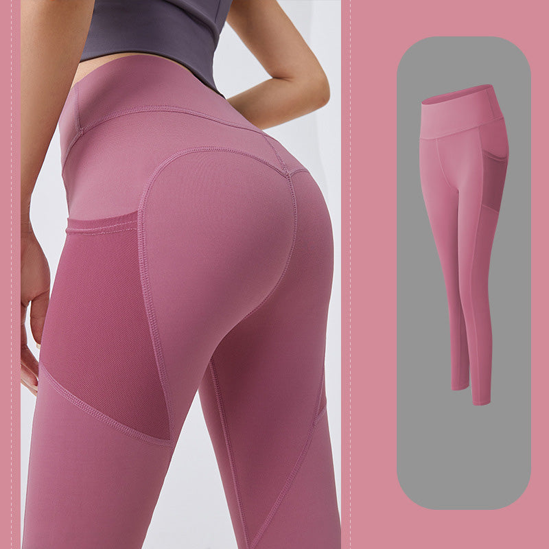 High Waisted Butt Lifting Tummy Control Side Pocket Shaping Training Leggings🔥